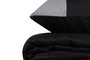 L'essentiel linge de maison Juego de funda de edredón doble ranforce Negro y Gris